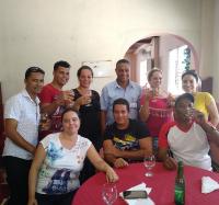 Almuerzo de los trabajadores de los Joven Club de Campechuela.